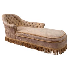 Mid19th Century English Victorian Chaise Longue Méridienne in the Louis XV Taste