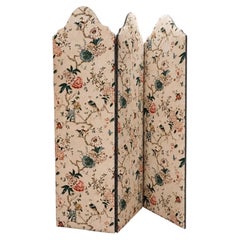 Susan Osbourne Studio 'Celadon' Upholstered Linen Chinoiserie Folding Screen