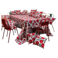 Handbemalte, handgefertigte Stoffkissen aus Italien, Edition „Dining Alfresco“