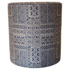 Susan Osbourne Cylindrical Stool in Susan Deliss Indigo Batik