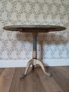 French Painted Tripod Table, Louis XVI Style, Circa 1860–1880