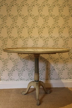 French Painted Tripod Table, Louis XVI Style, Circa 1860–1880