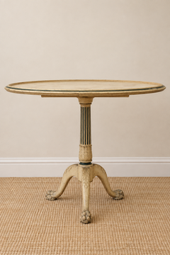 Table trépied française peinte, style Louis XVI, vers 1860-1880