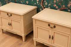 Baker Furniture French Regency Louis XVI Painted Nightstands, 1960s