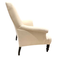 Französischer Napoleon-III-Sessel aus Kaliko, bereit zur Neupolsterung, um 1870