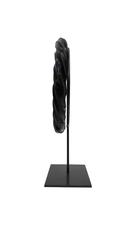 Textured Black Stone Ring on Stand