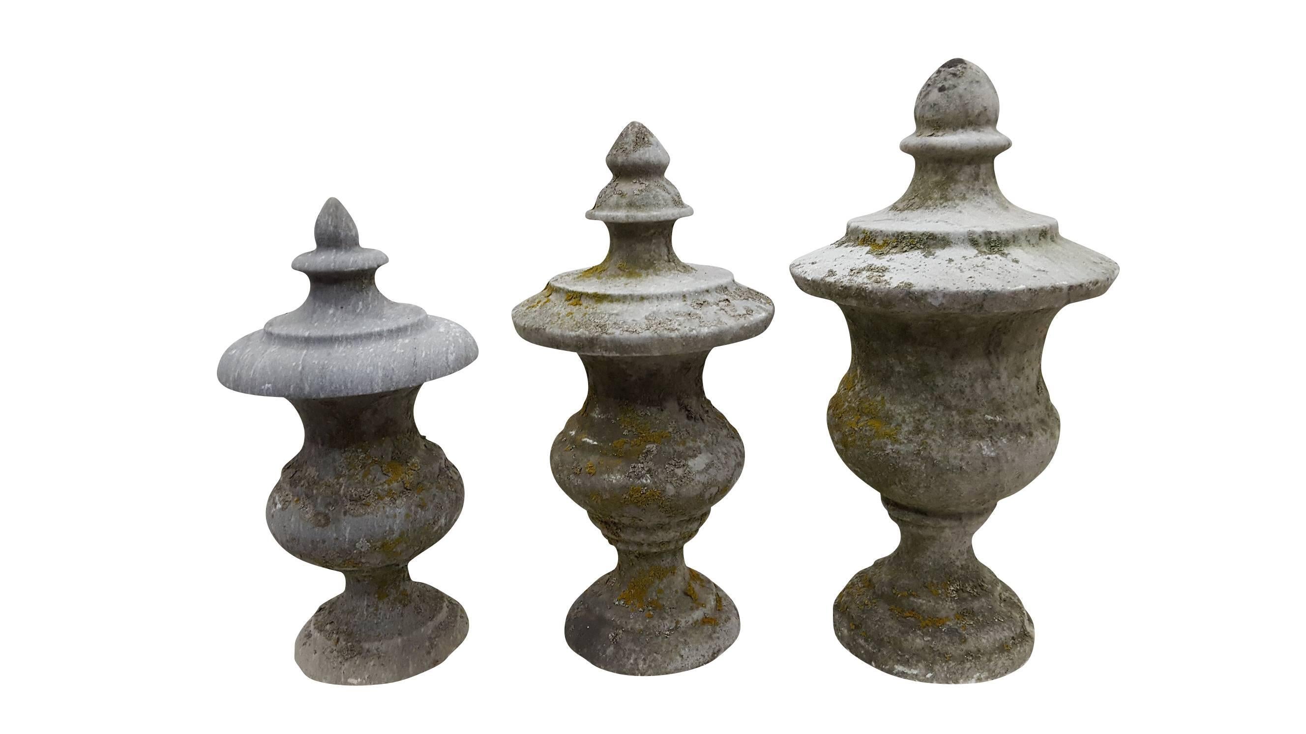 Mid-Century Modern 19th Century Antique Stone Finial Large For Sale