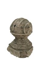 19th Century Column Fragment Ball Stone Sculpture