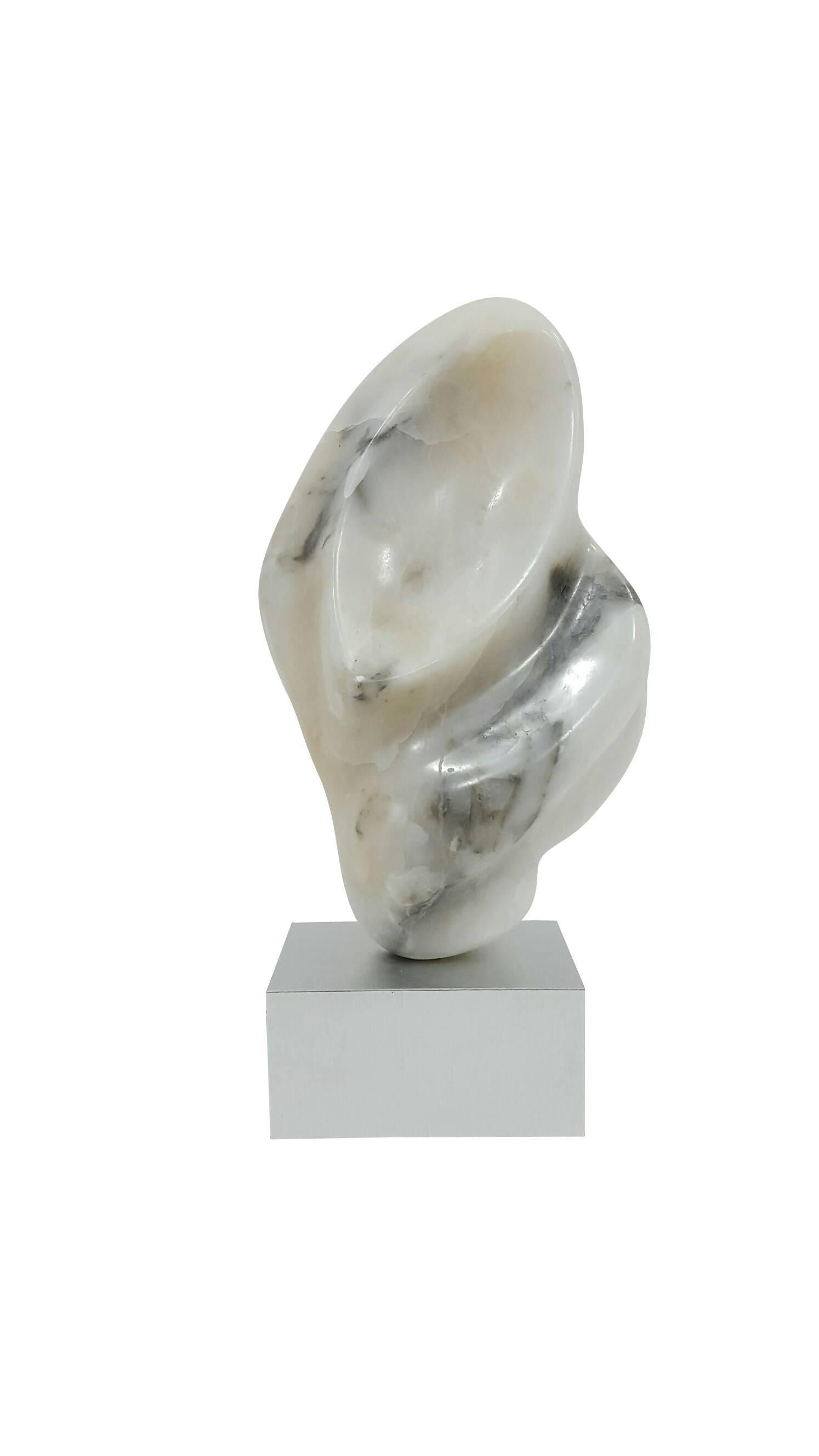 Rococo 19th Century Abstract White Marble Sculpture