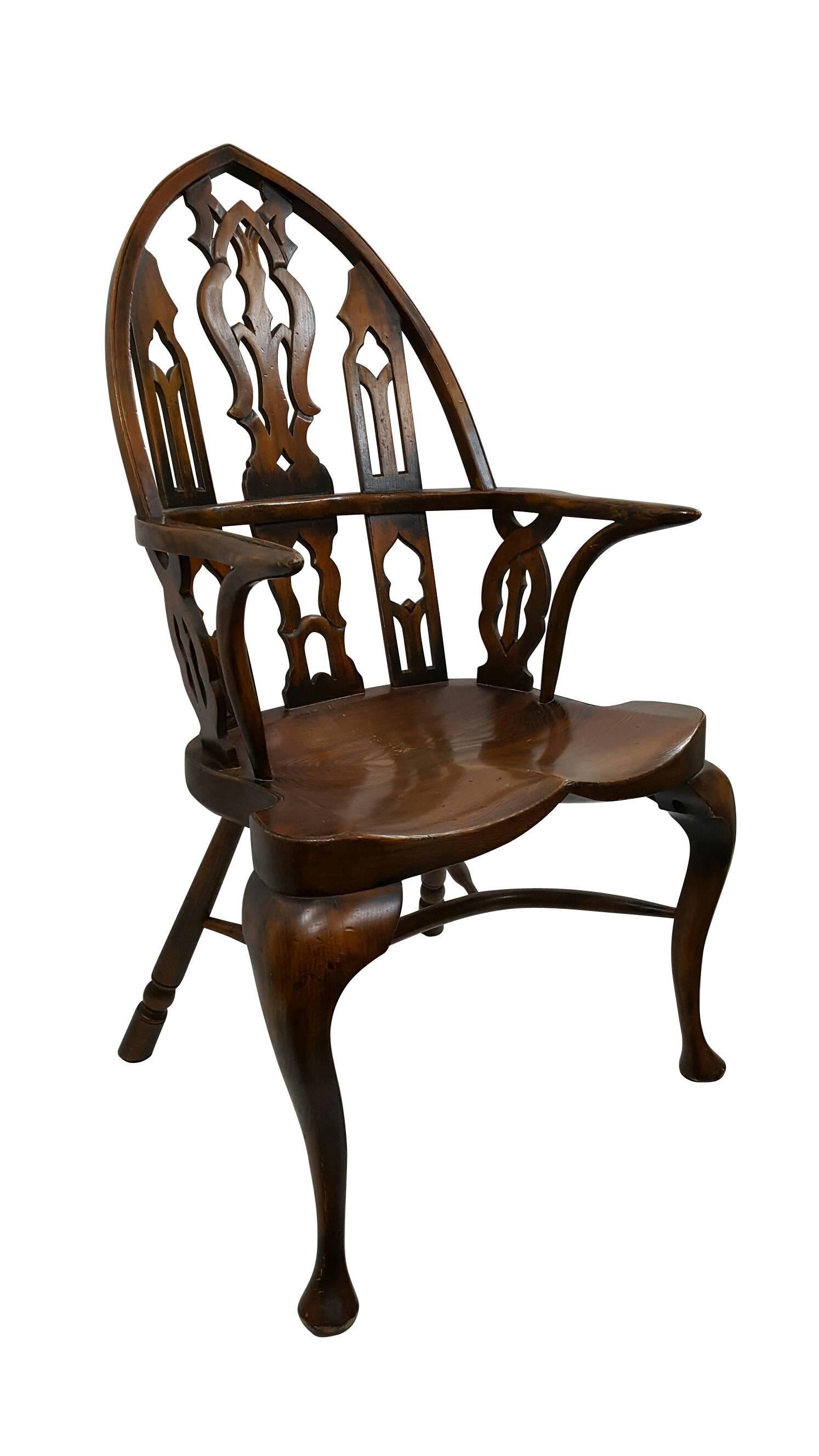 Beautiful 19th century antique wood armchair.
 