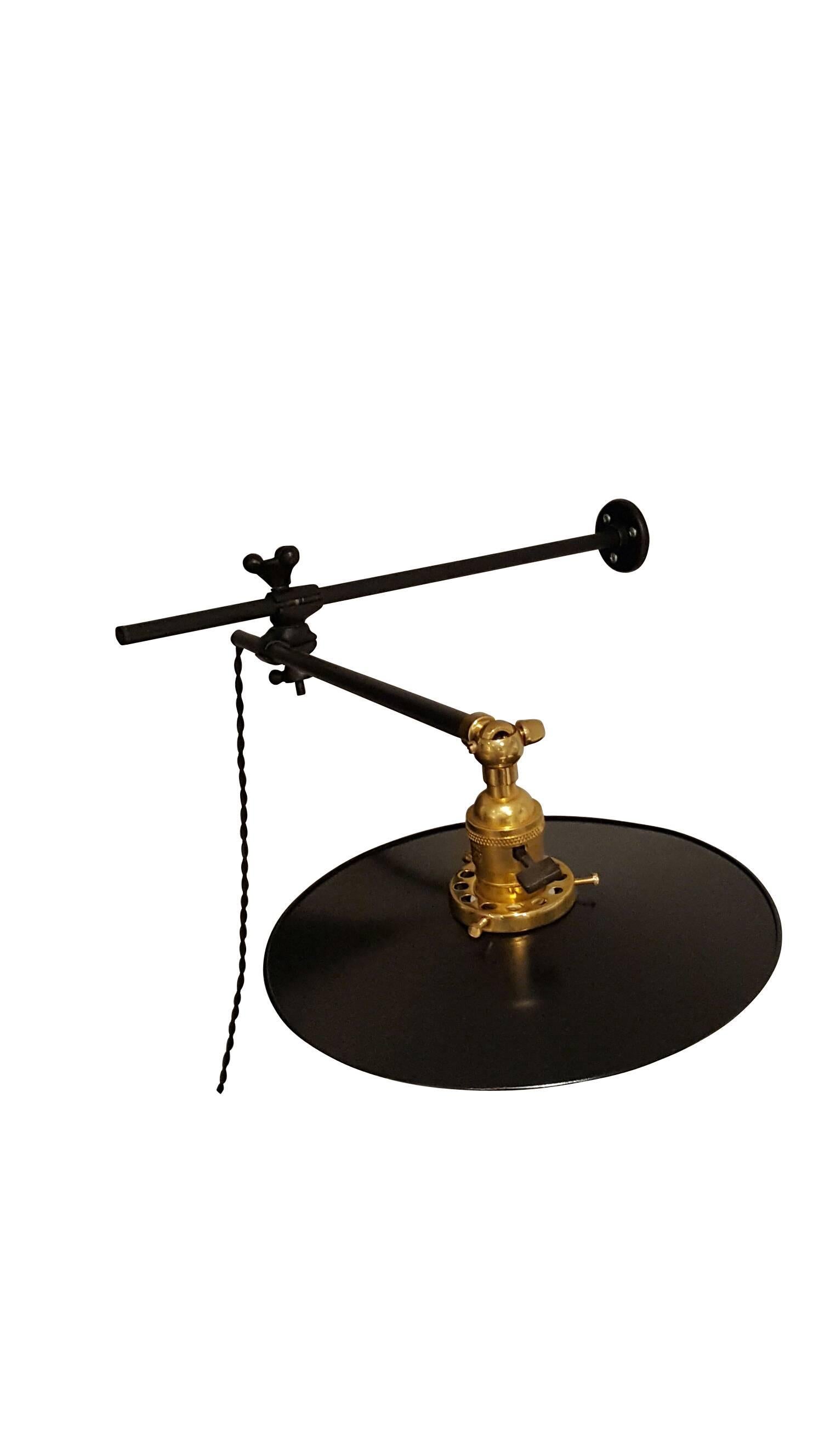 Beautiful Industrial Wall Mounted Lamp - Black
Available in two finish: Black and Cast Brass
Dimensions:
Wall Mounted arm - 18"
Articulated Arm - 24"
Fully Adjustable