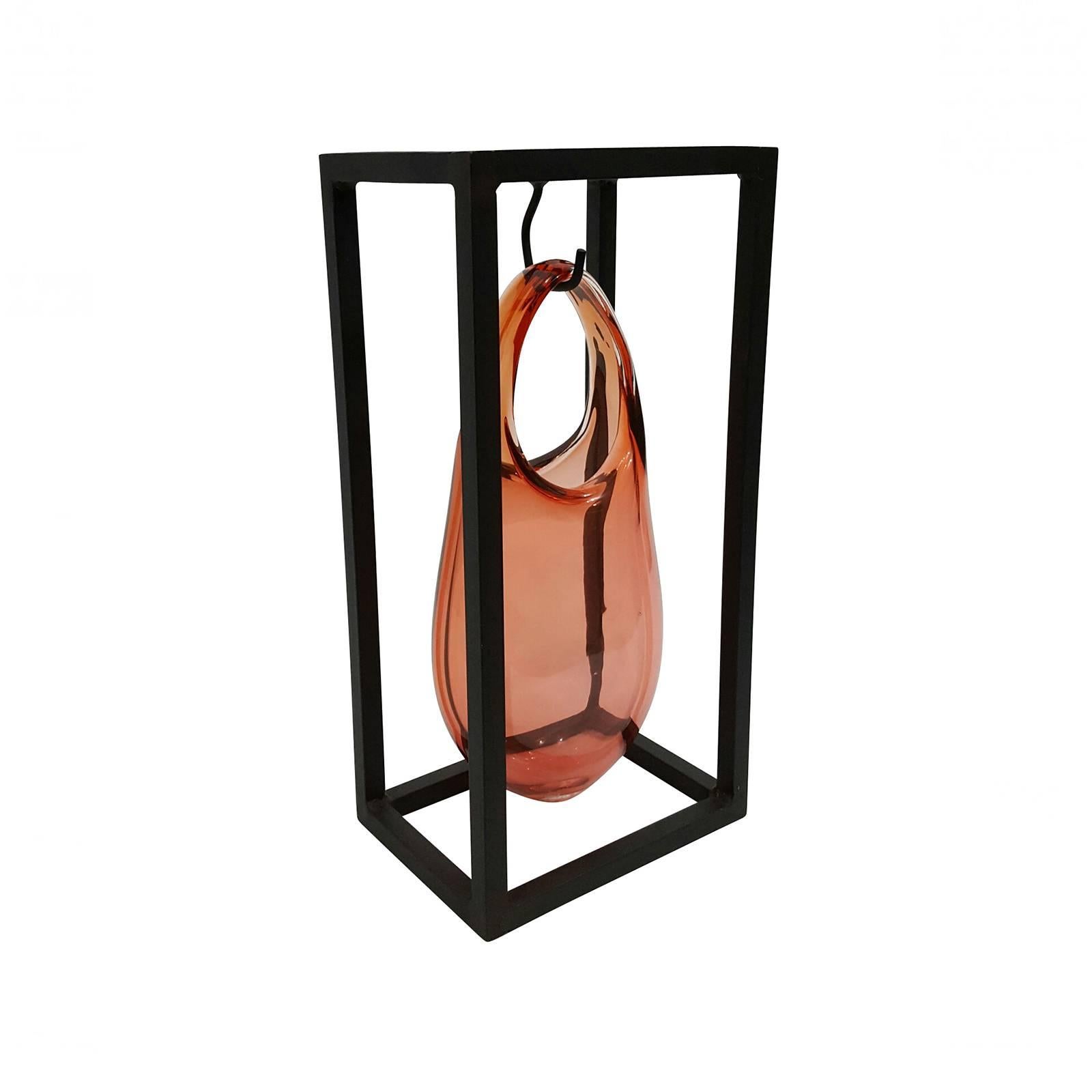Gorgeous caged mini vessel - tangerine
Available in other sizes and color.