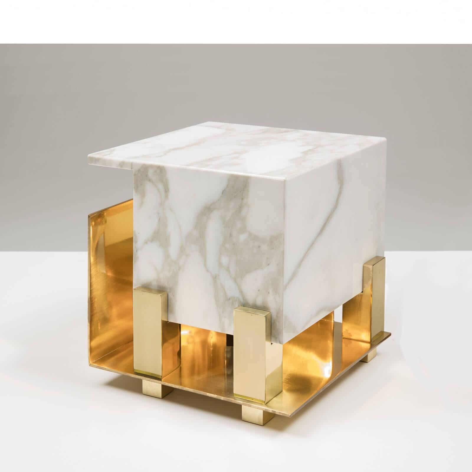 Contemporary Cube Table Lamp Small For Sale