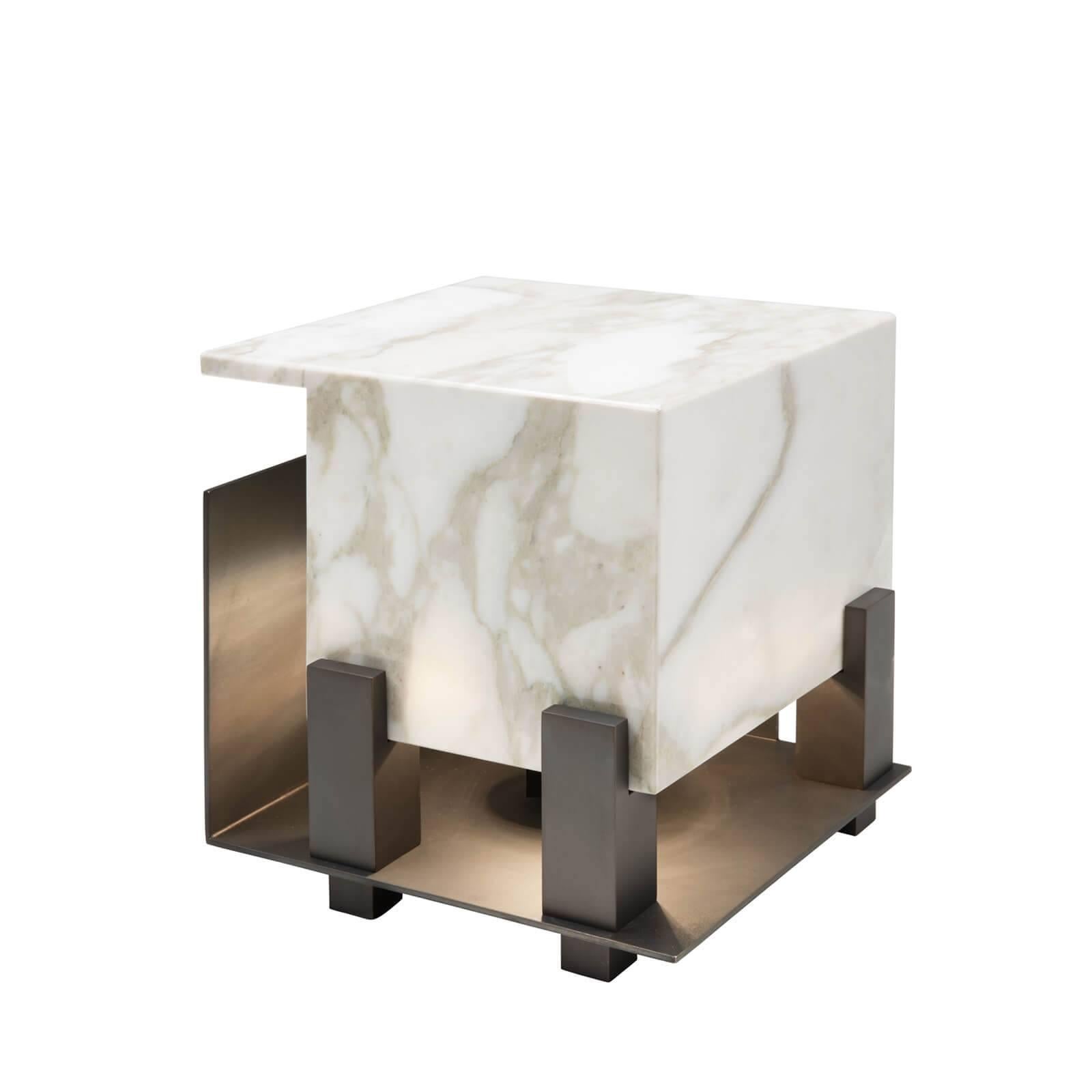 Cube Table Lamp Small For Sale 2