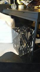 Burnt Branches in Acrylic Side Table