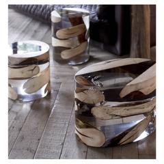 Driftwood in Acrylic Round Side Table