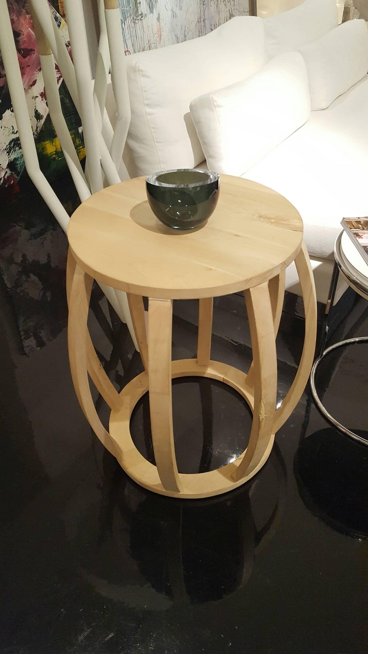 Beautiful drum side table
Bleached elm drum side table.