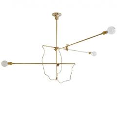 Industrial Ceiling Fixture, Brass