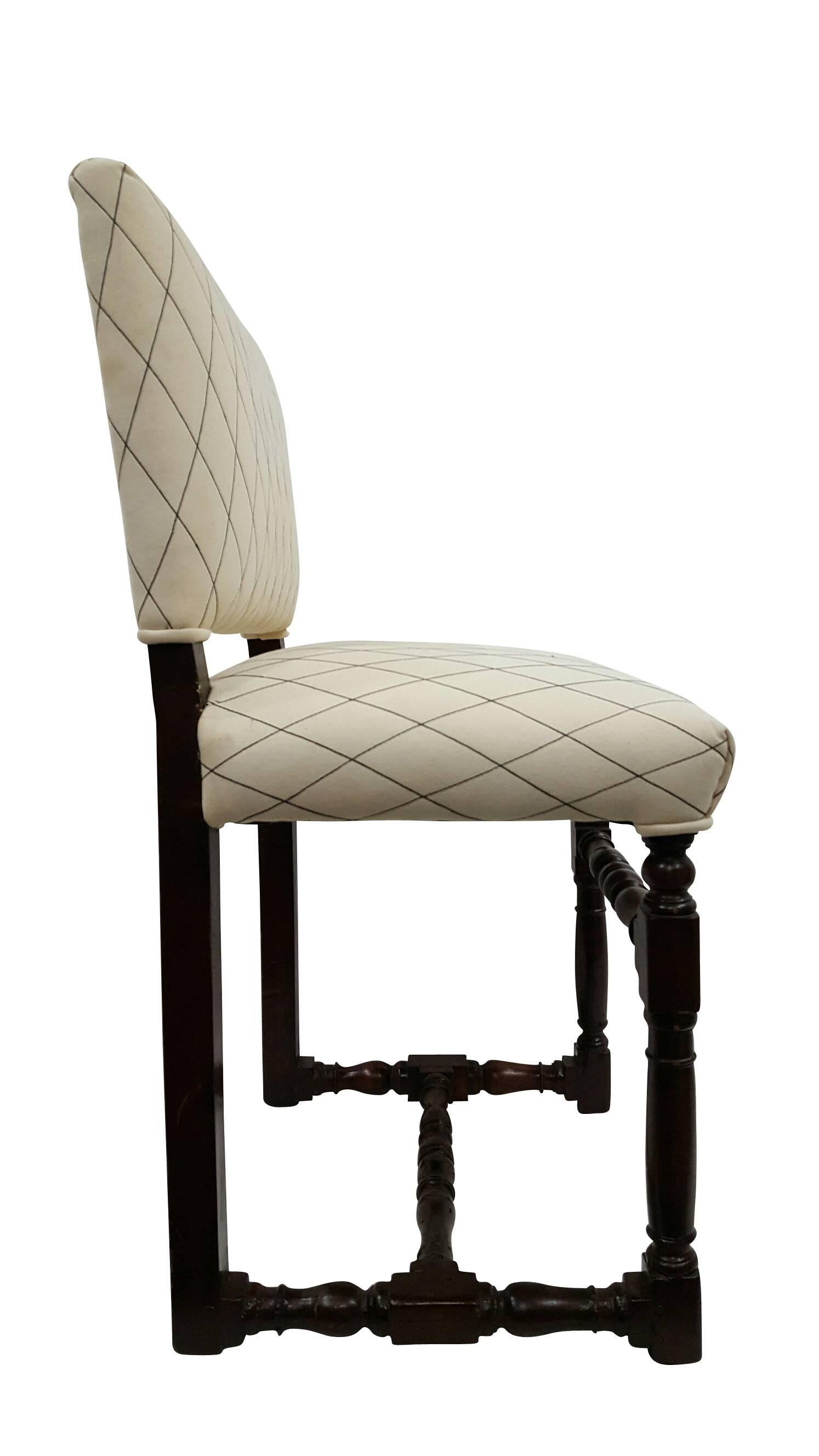 Mid-Century Modern 19th Century Jacobian Style Dining Chair, Set For Sale