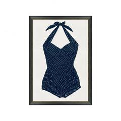 Vintage Swim Suit Polka Dot, Art Work