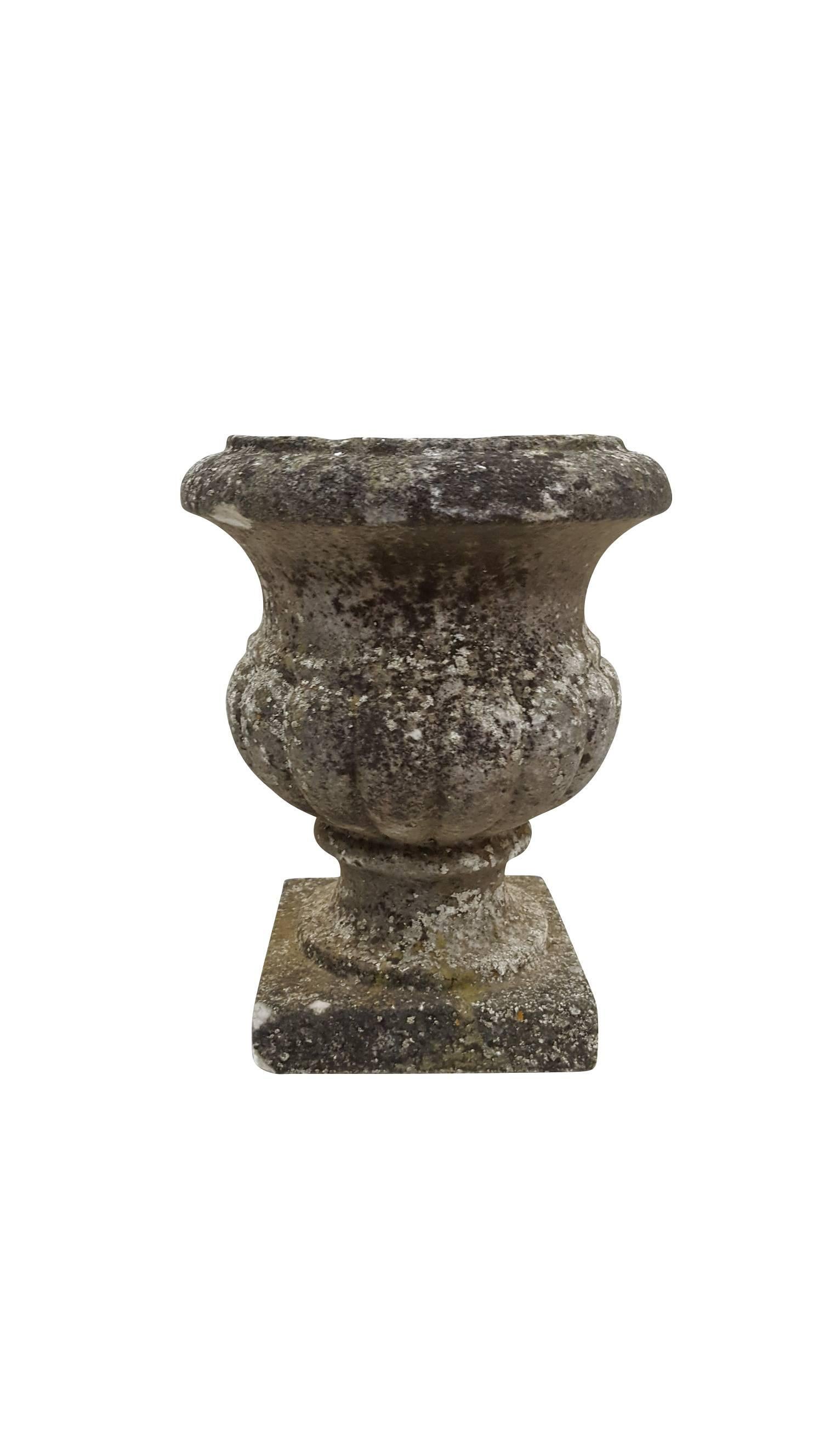 Beautiful 19th century antique stone urn finial, medium.