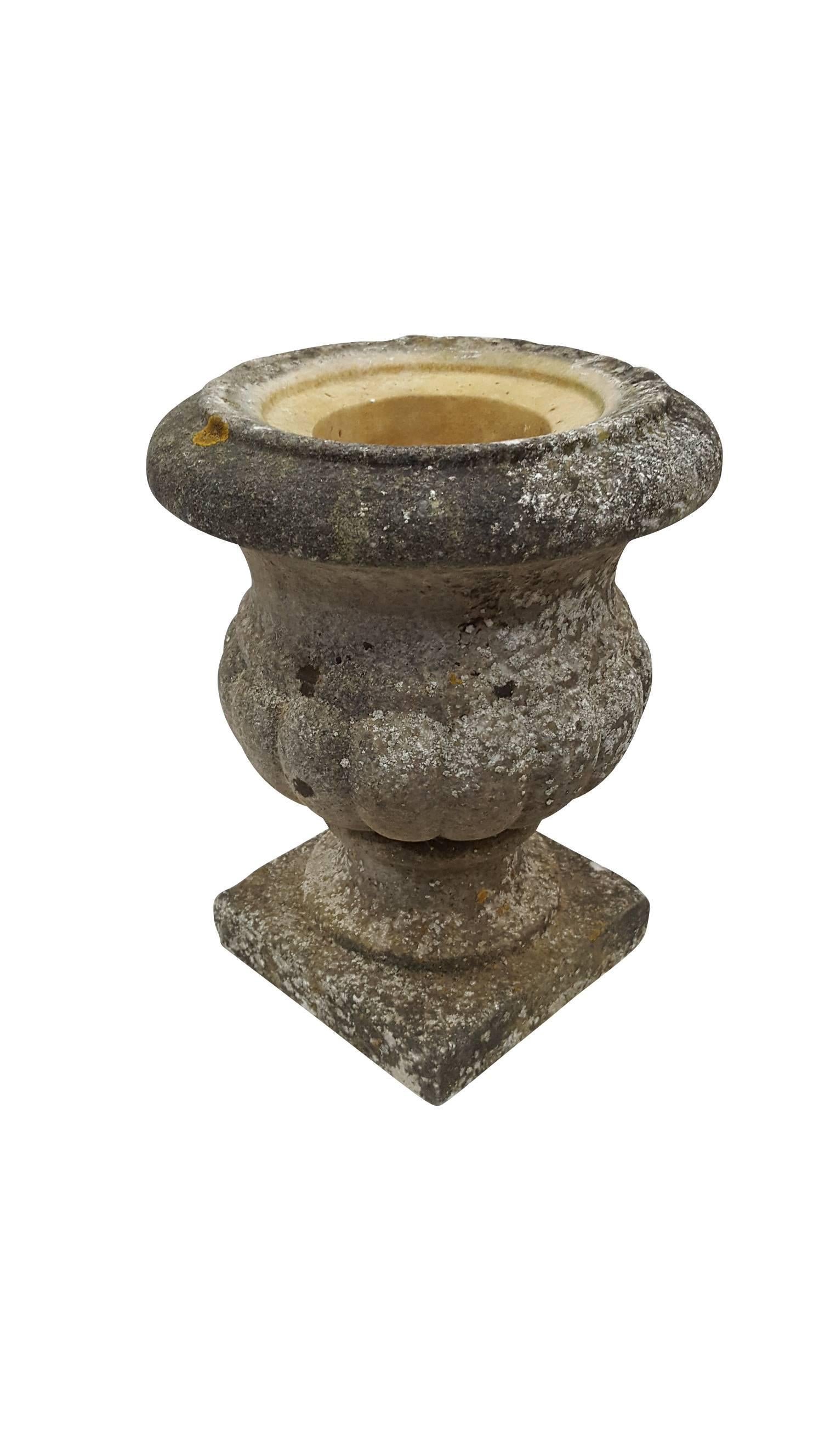 Mid-Century Modern 19th Century Antique Stone Urn Finial, Medium For Sale