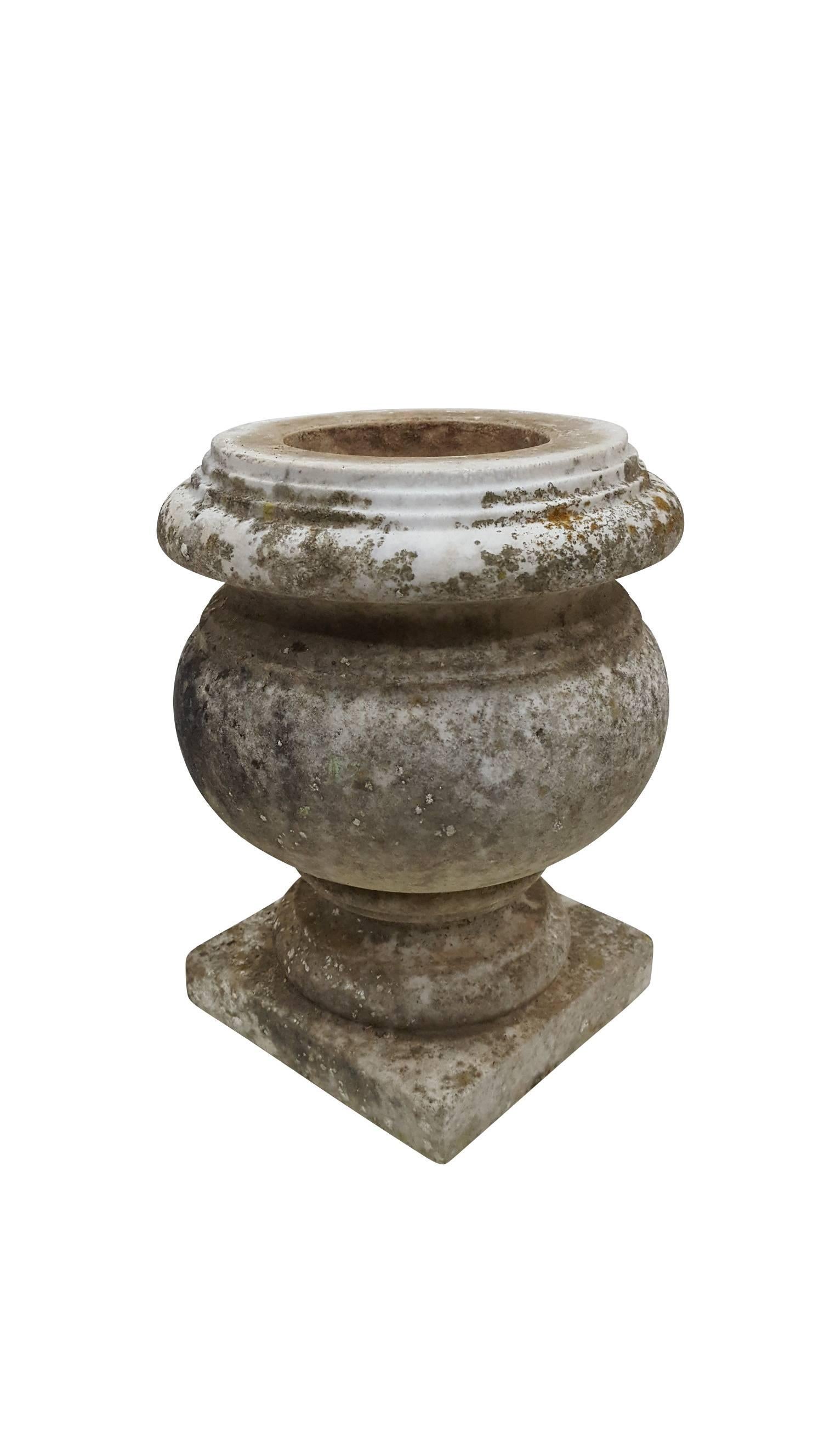 Mid-Century Modern 19th Century Antique Stone Urn Finial, Small