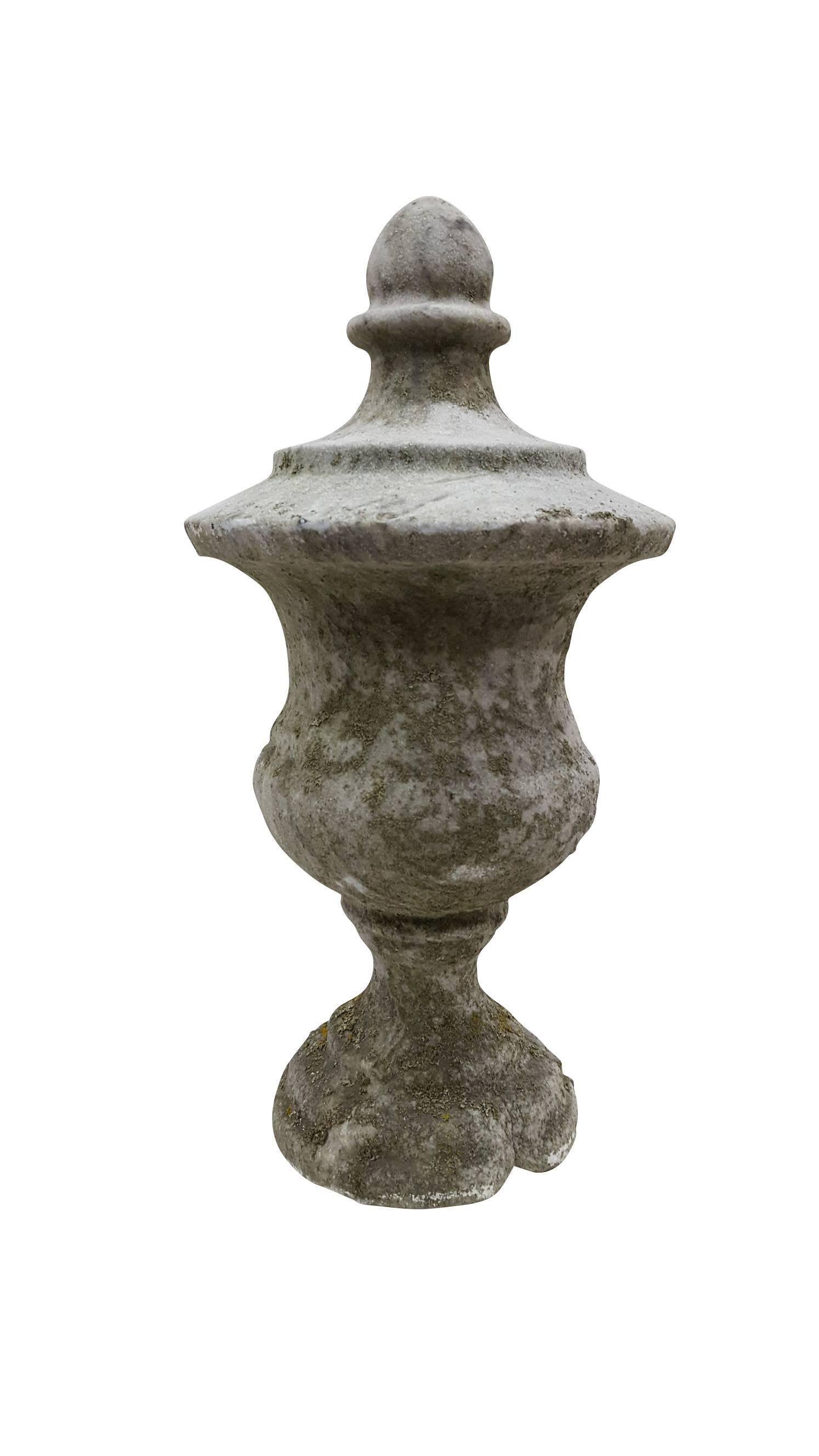 Beautiful 19th century antique stone finial large.
