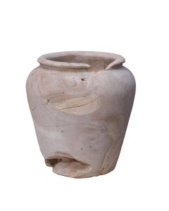 Small Wood Teak Vase