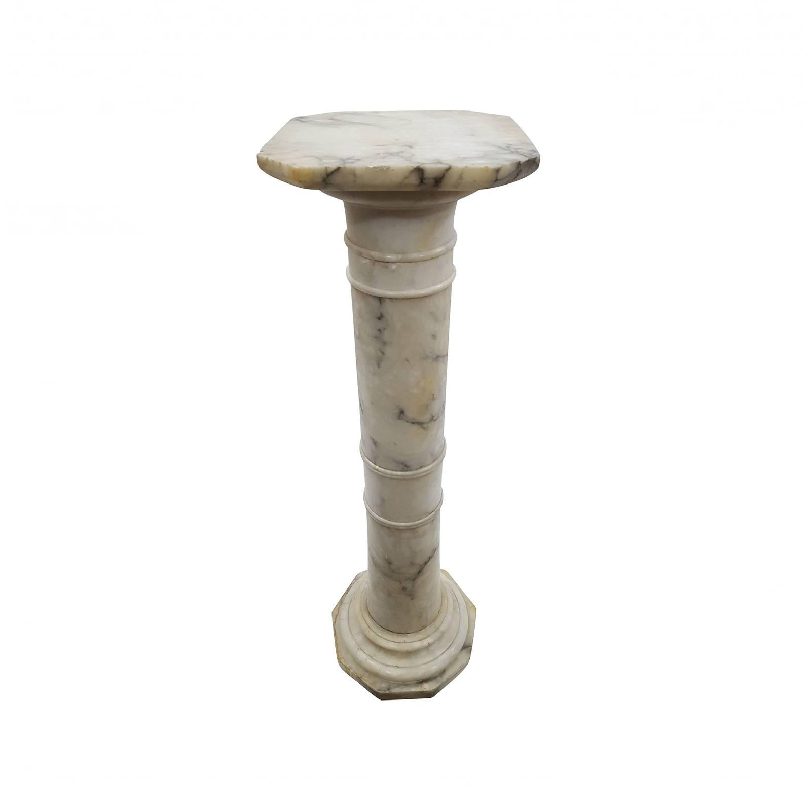 20th Century Carved Marble Pedestals 'B' For Sale