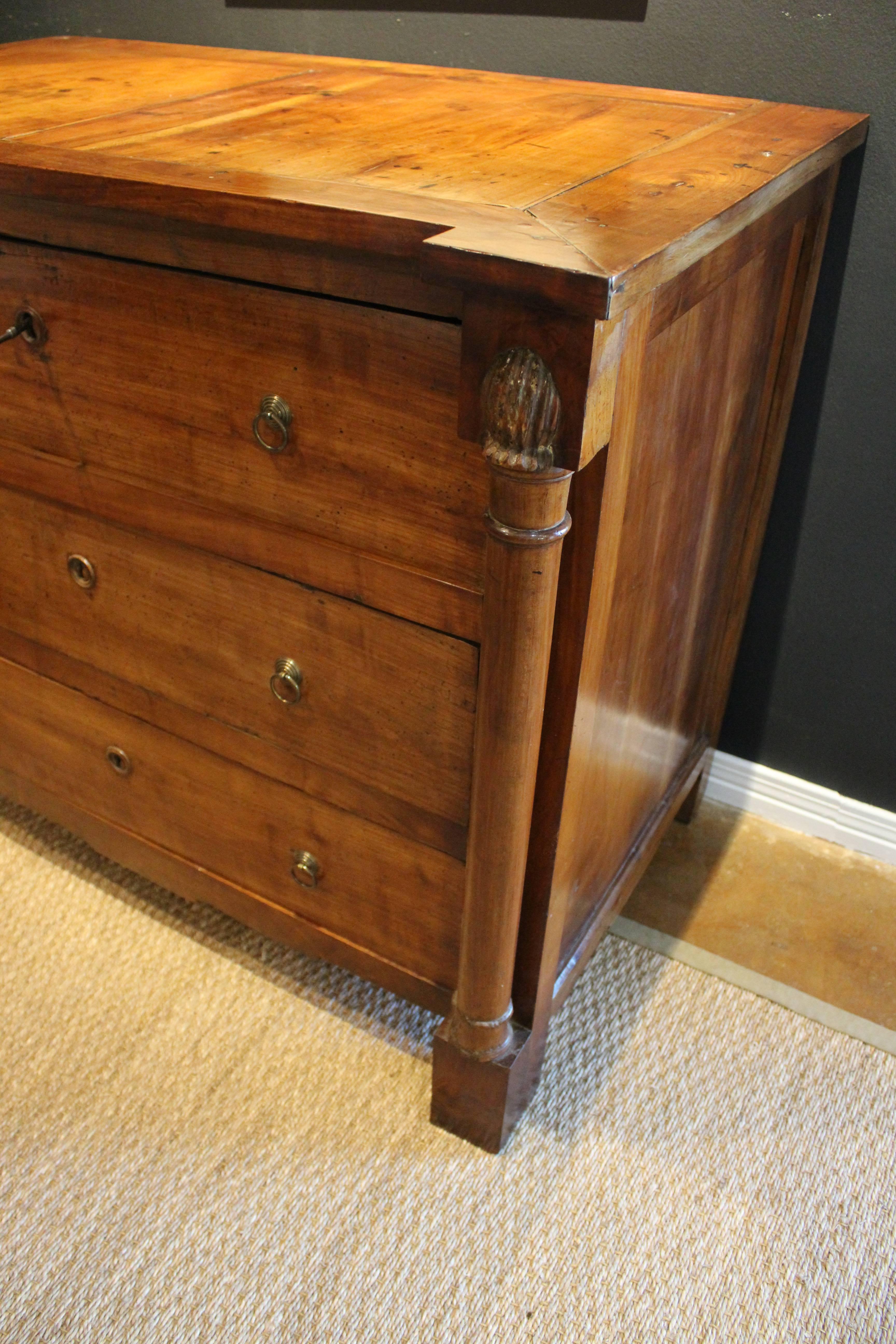 French 19th Century Neoclassical Cherrywood Commode Secretary