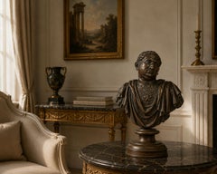 Un buste en bronze rare représentant l'empereur Vitellius, provenant du nord de l'Italie, XVIe siècle