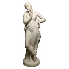 Eine wunderschöne Marmorfigur einer klassischen Tänzerin aus dem 19. Jahrhundert
