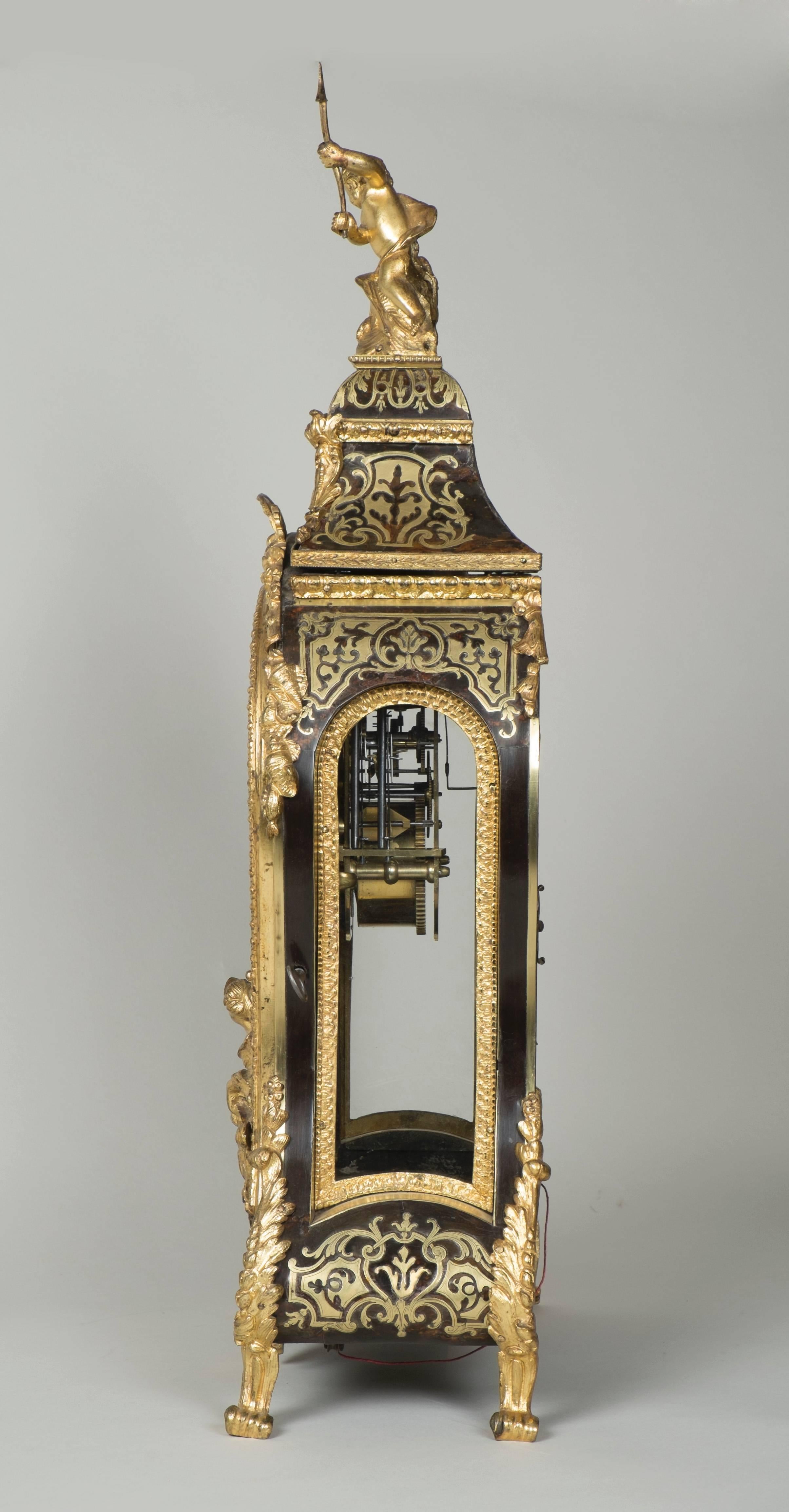 18th Century Small Boulle French Cartel For Sale