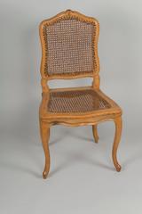 Set of Six Louis XV Caned Chairs Attributed to Etienne Meunier