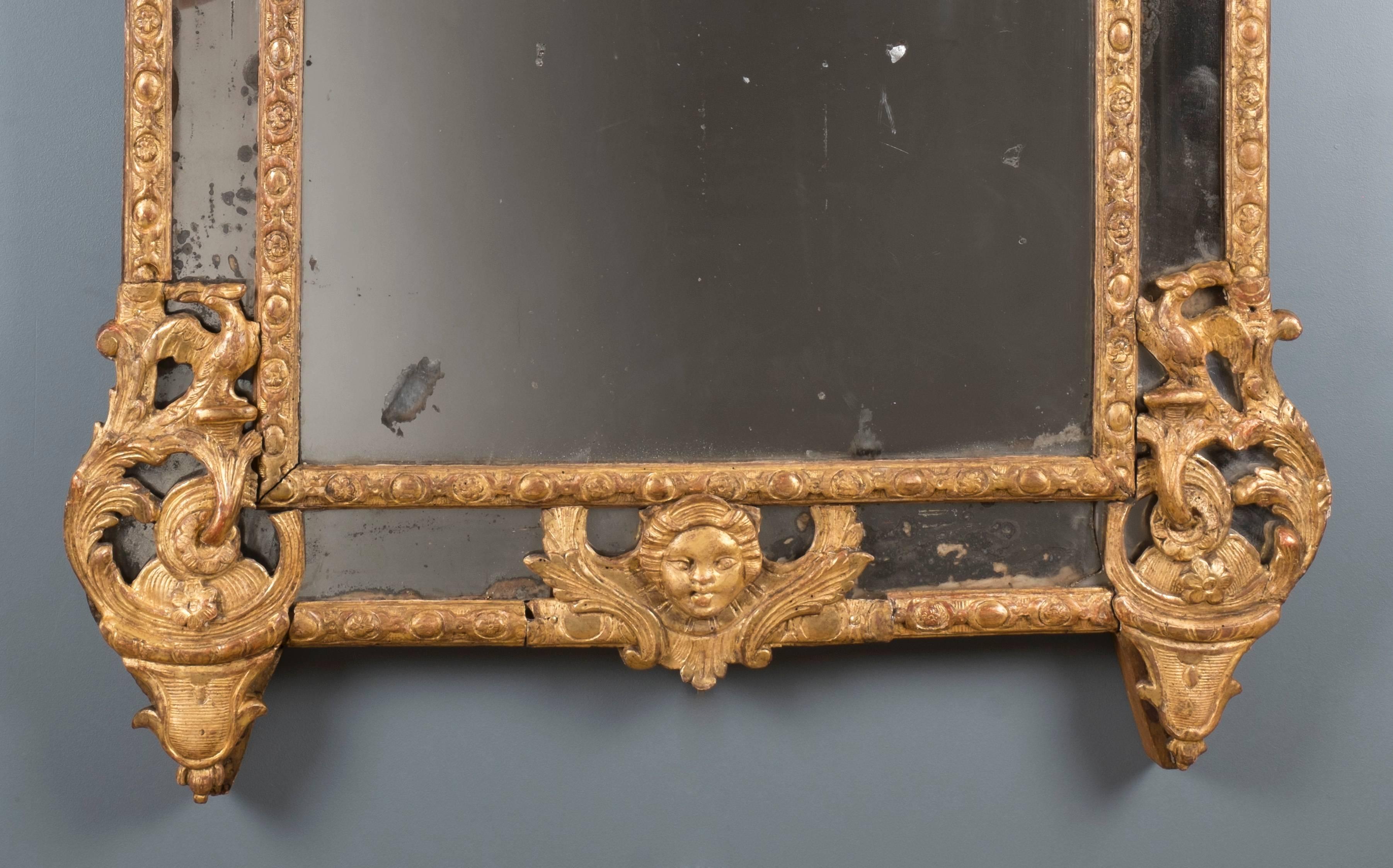 French Regency Giltwood Mirror 1