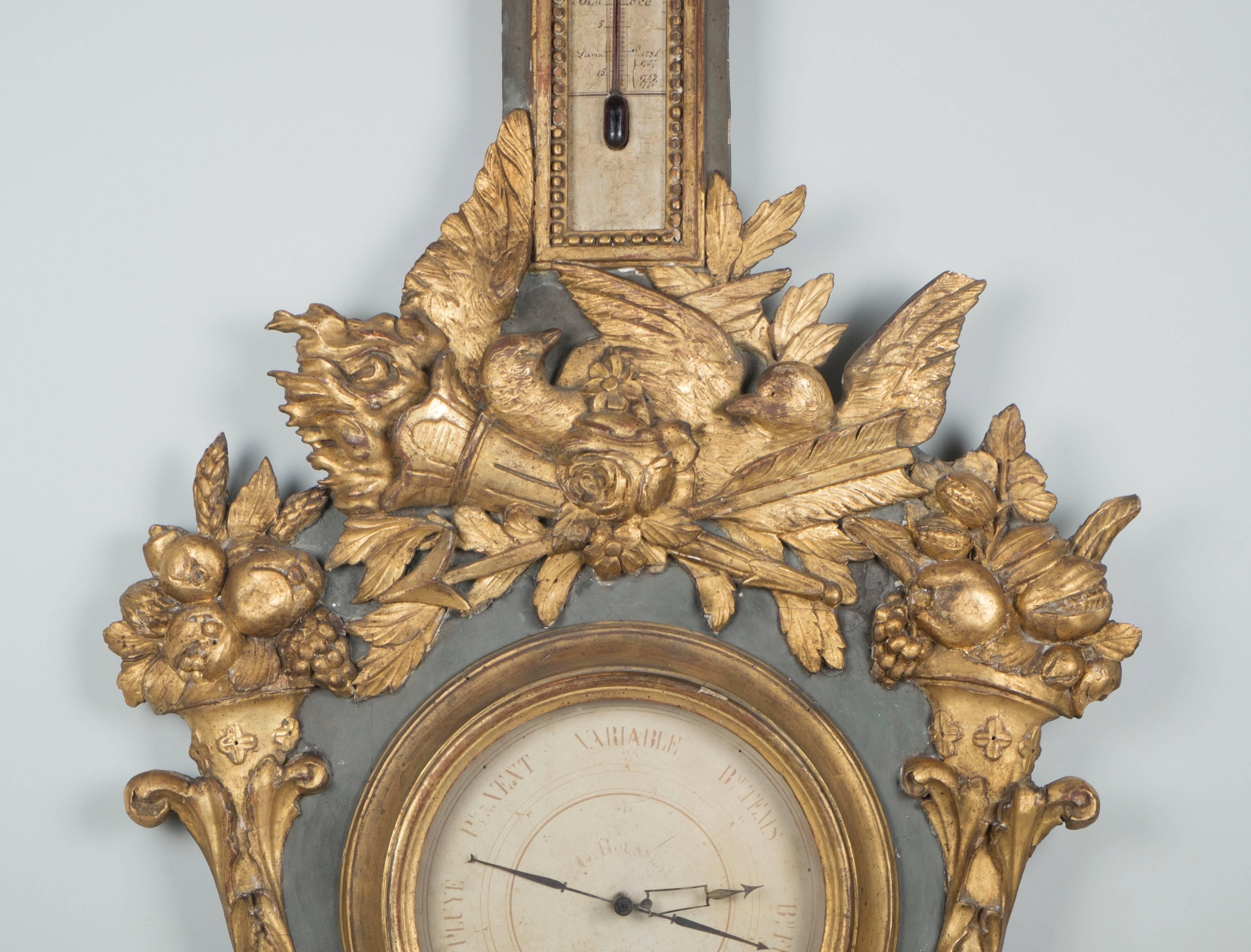 18th Century and Earlier Pair of Great Barometers and Thermometers from the 18th Century For Sale