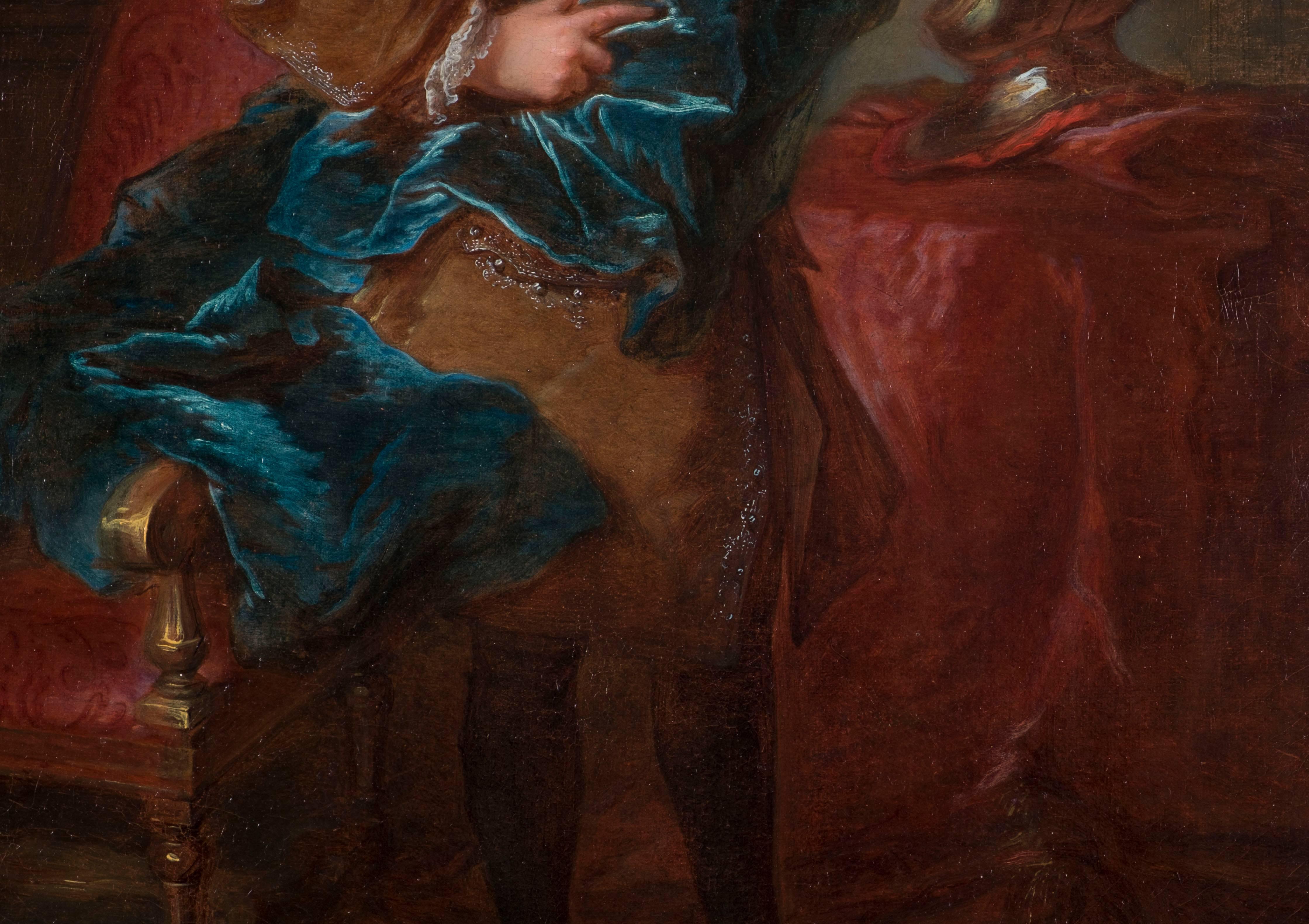 Louis-Michel Van Loo, Portrait of a Man Wearing the Order of Saint-Esprit For Sale 1