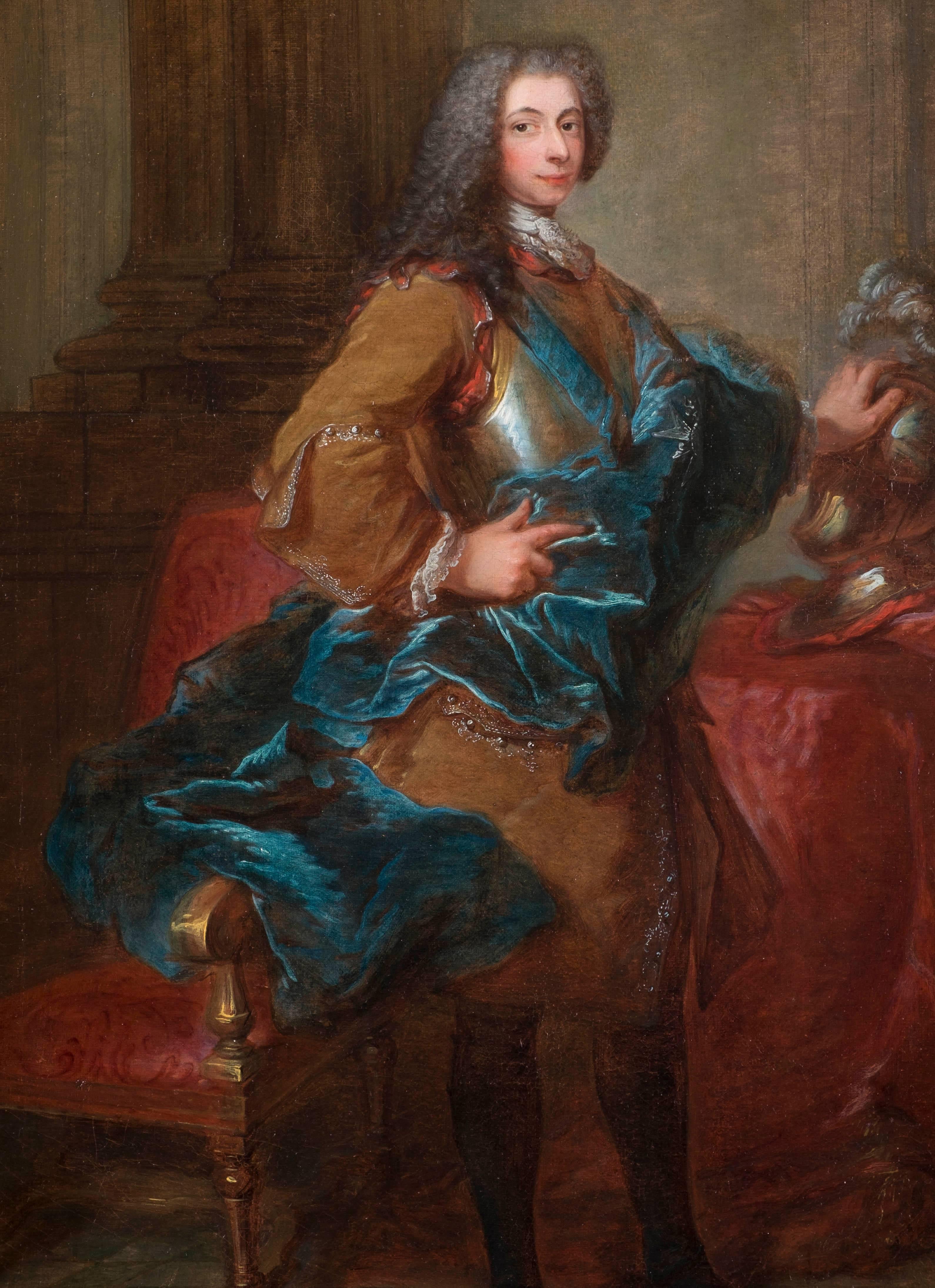 Louis-Michel Van Loo, Portrait of a Man Wearing the Order of Saint-Esprit For Sale 2