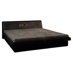 1970s Space Age Bed with Black and White Op Art Upholstery, Germany