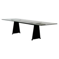 Jean Prouvé, Trapèze Dining Table, Tecta, Glass Top, Germany 1980s