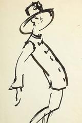 Rare Joe Eula 1962 YSL Fashion Illustration
