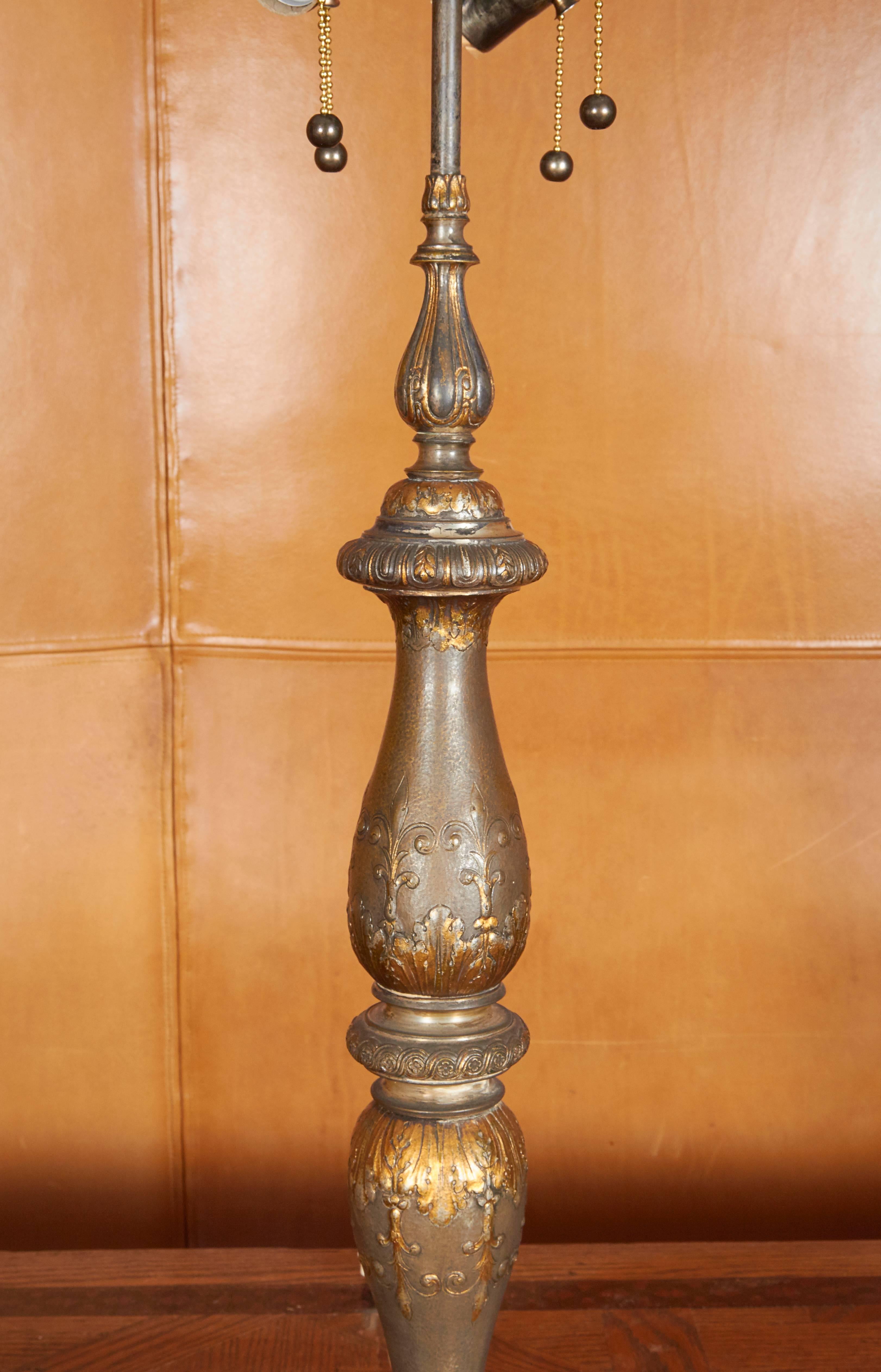 Regency William IV Bronze and Gilt Table Lamp Attributed to Thomas Messenger and Sons