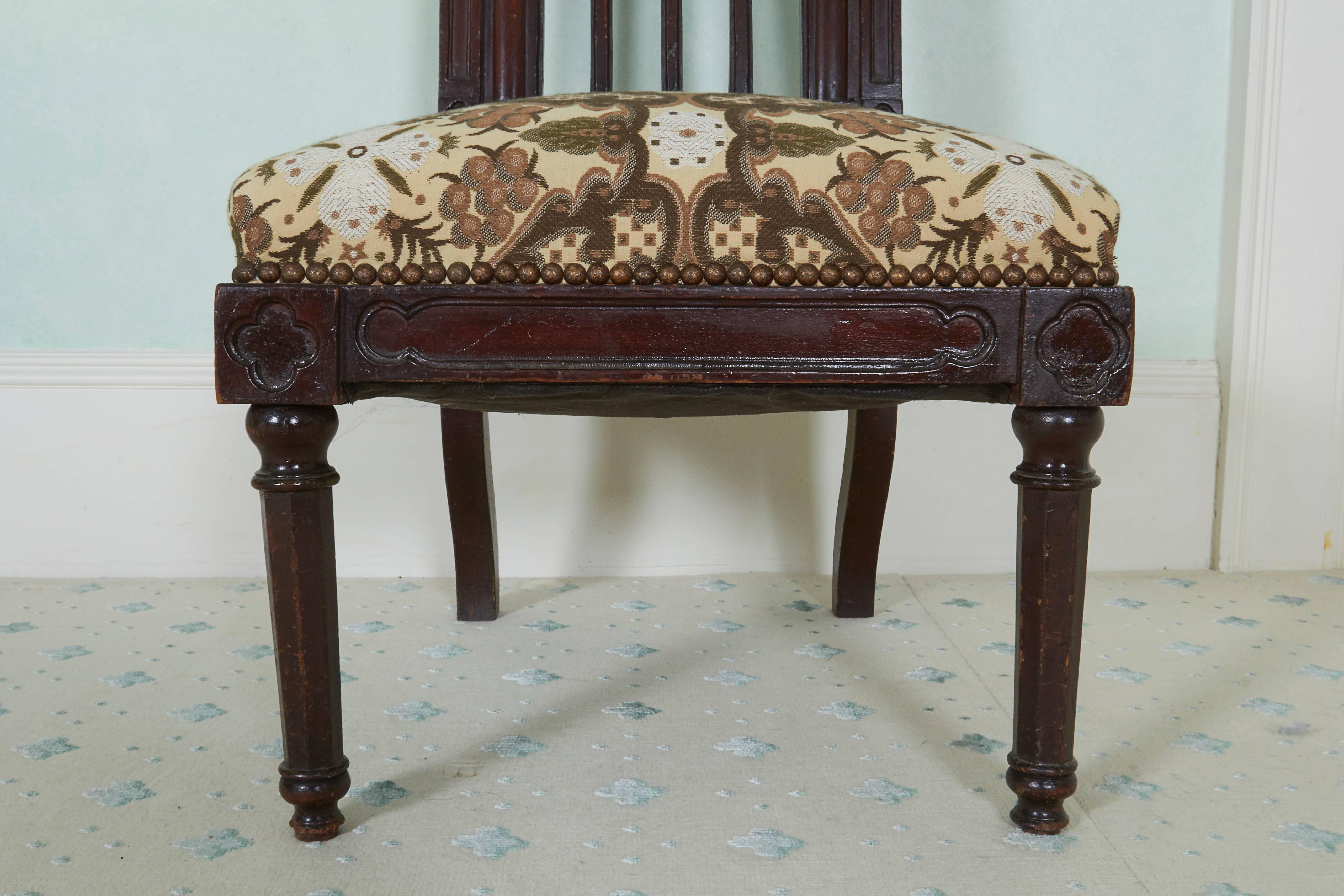 19th Century American Gothic Revival Mahogany Side Chair 2