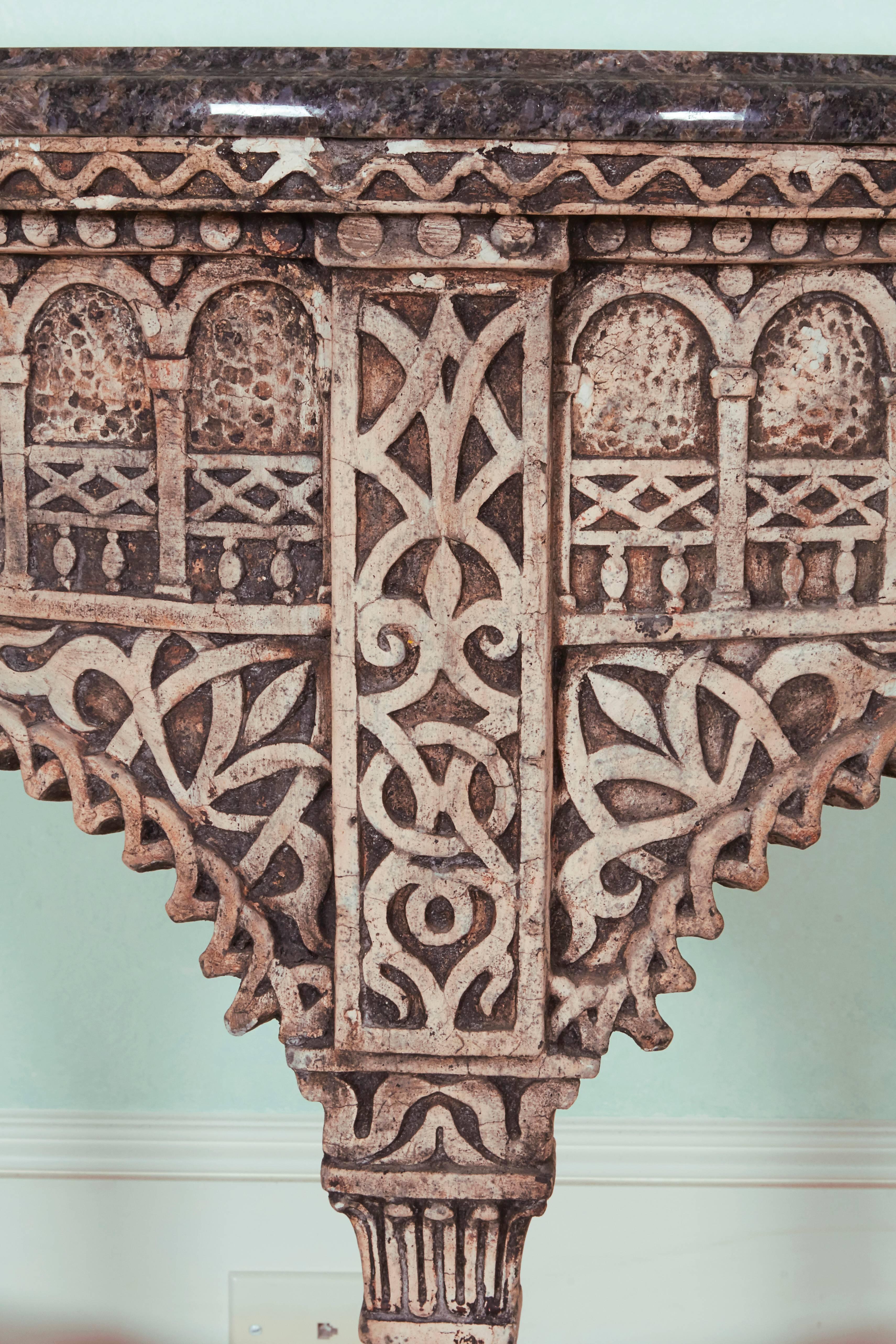 Gothic Style Demilune Console Table 1