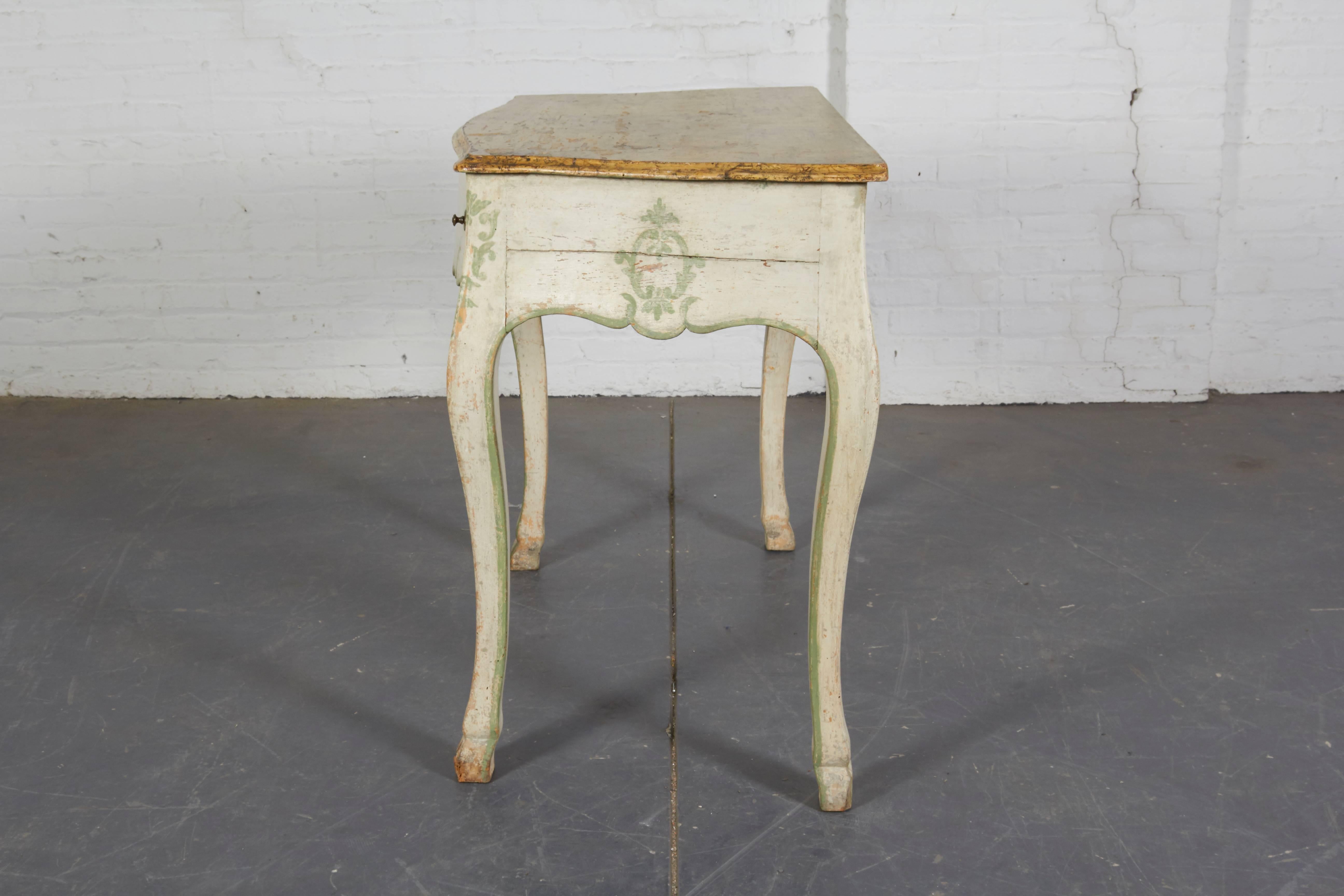 Pair of 19th Century Louis XV Style Painted Console Tables 2