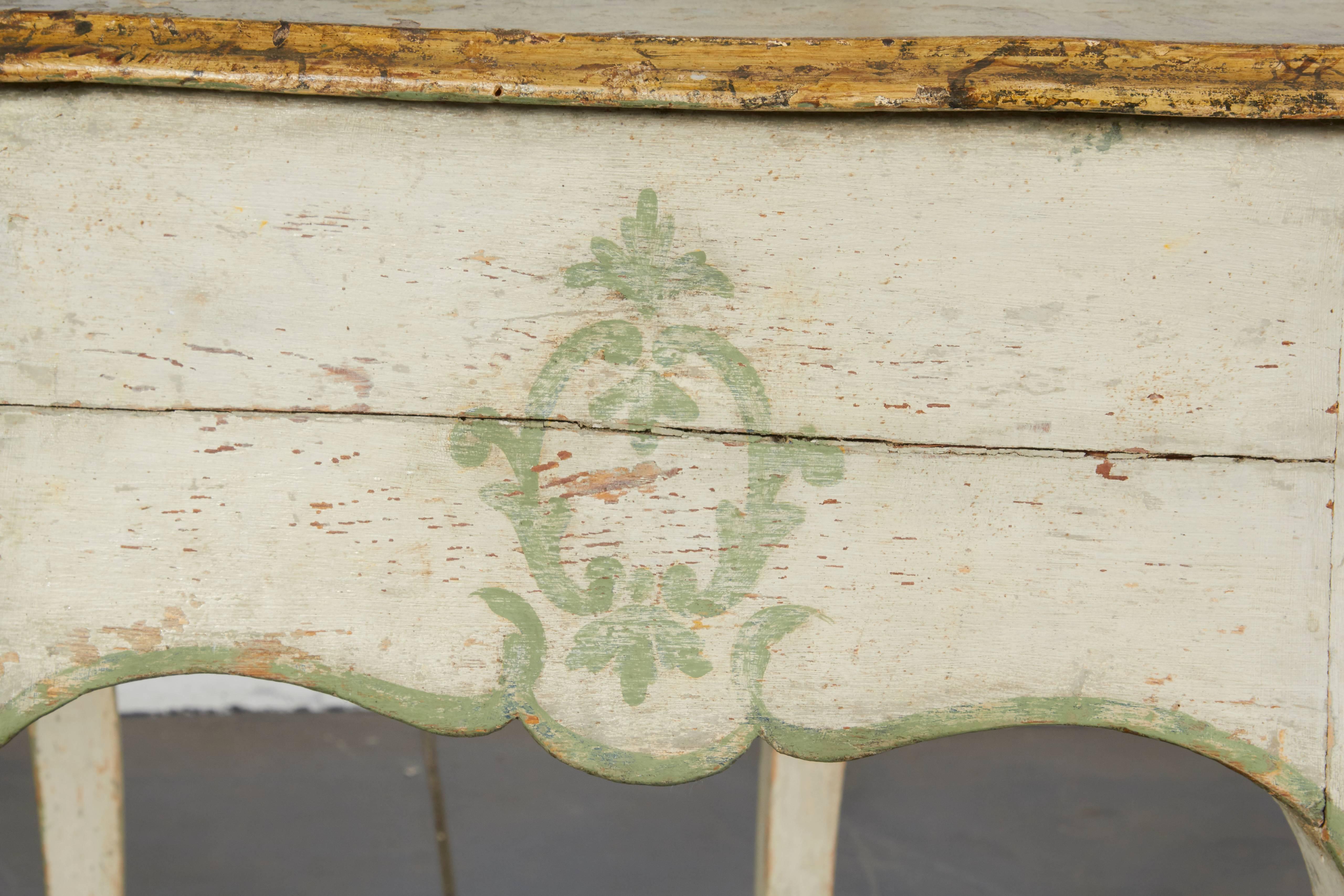 Pair of 19th Century Louis XV Style Painted Console Tables In Good Condition In New York, NY