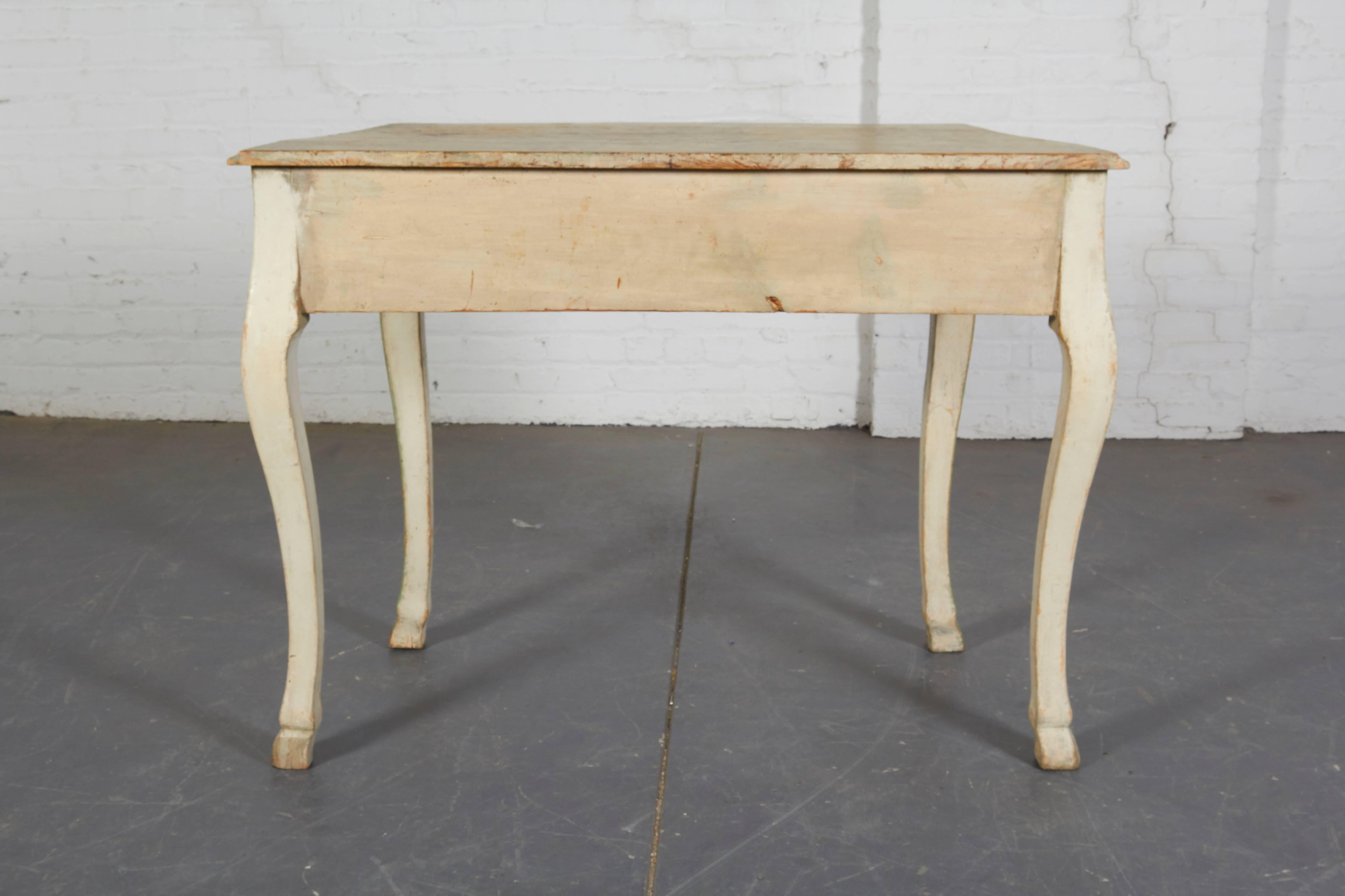 Pair of 19th Century Louis XV Style Painted Console Tables 5