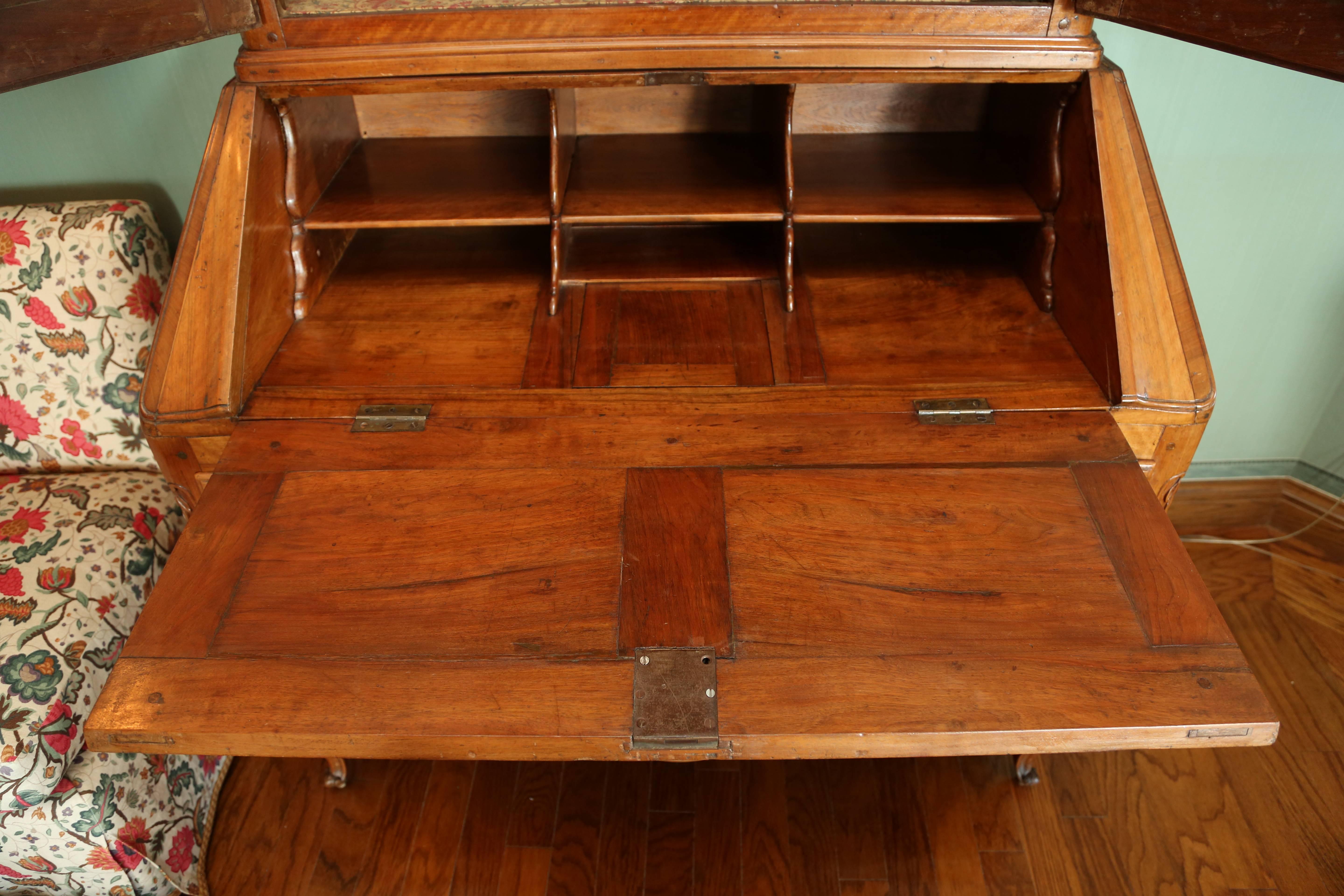 French 18th Century Louis XV Provincial Walnut Secretaire For Sale