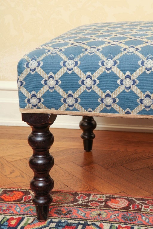 George Smith Upholstered Ottoman Bench In Good Condition In New York, NY